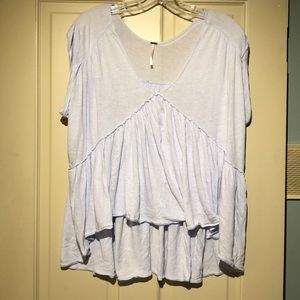 Free People Short Sleeve Hi-Low Shirt